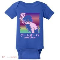 Japanese Vaporwave Sad Anime Game Over Indie Aesthetic Gift Baby Bodysuit thumb 0