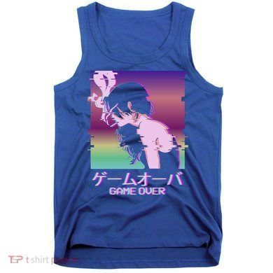 Japanese Vaporwave Sad Anime Game Over Indie Aesthetic Gift Tank Top