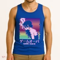 Japanese Vaporwave Sad Anime Game Over Indie Aesthetic Gift Tank Top thumb 3