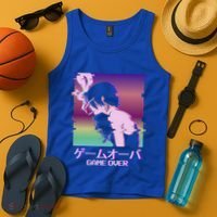 Japanese Vaporwave Sad Anime Game Over Indie Aesthetic Gift Tank Top thumb 4