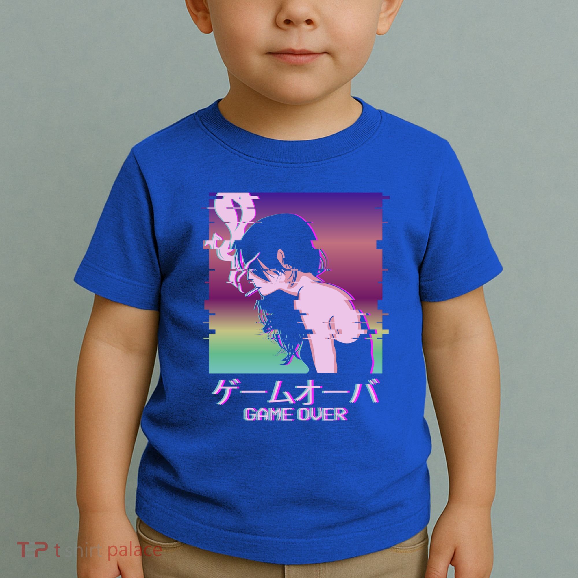 Japanese Vaporwave Sad Anime Game Over Indie Aesthetic Gift Toddler T-Shirt