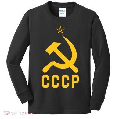 Jd Vance Wearing Cccp Social Communist Soviet Kids Long Sleeve Shirt