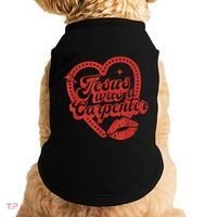 Jesus Was A Carpenter Groovy Christian Bible Doggie Tank thumb 0
