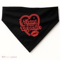 Jesus Was A Carpenter Groovy Christian Bible USA-Made Doggie Bandana thumb 0