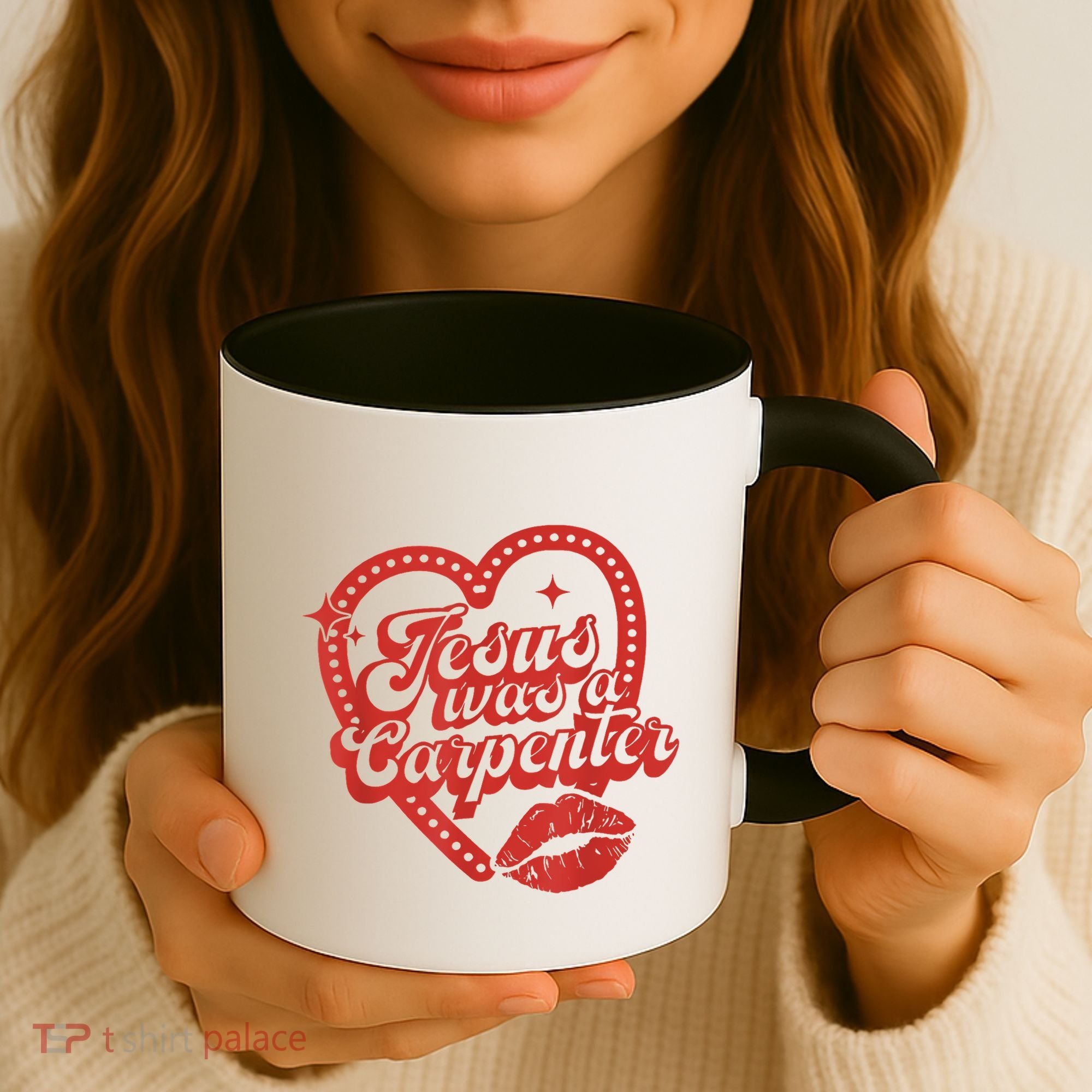 Jesus Was A Carpenter Groovy Christian Bible Coffee Mug