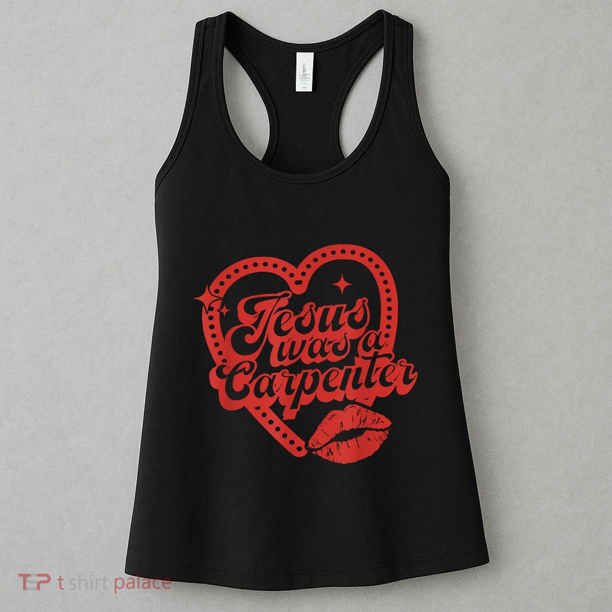 Jesus Was A Carpenter Groovy Christian Bible Women's Tank Top