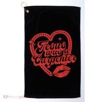 Jesus Was A Carpenter Groovy Christian Bible Golf Towel thumb 0