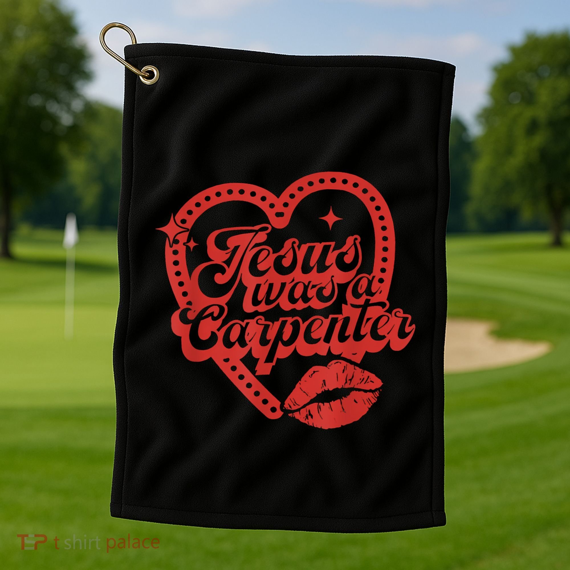 Jesus Was A Carpenter Groovy Christian Bible Golf Towel