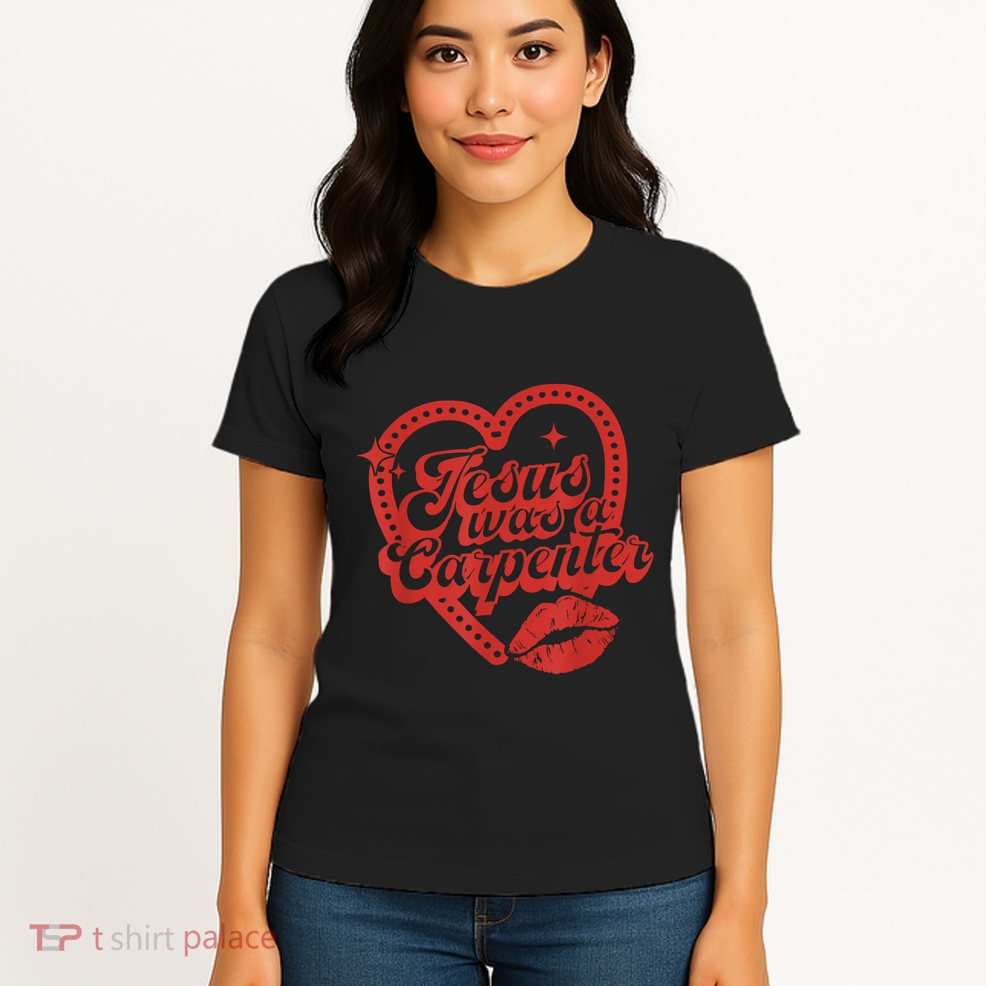 Jesus Was A Carpenter Groovy Christian Bible Women's T-Shirt