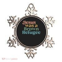 Jesus Was A Brown Refugee Ornament thumb 0