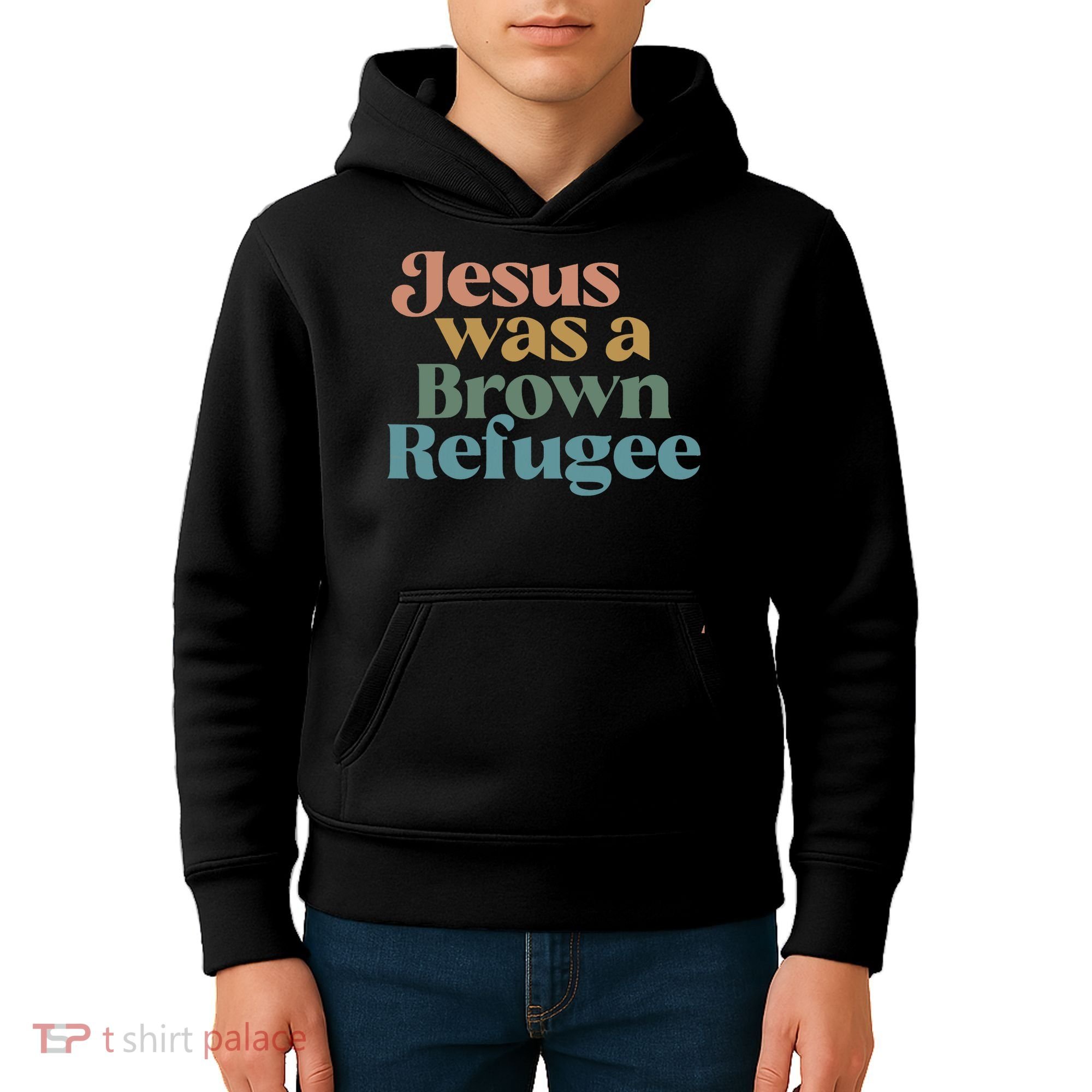 Jesus Was A Brown Refugee Kids Hoodie
