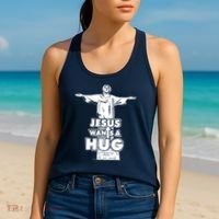 Jesus Wants A Hug Women's Tank Top thumb 2