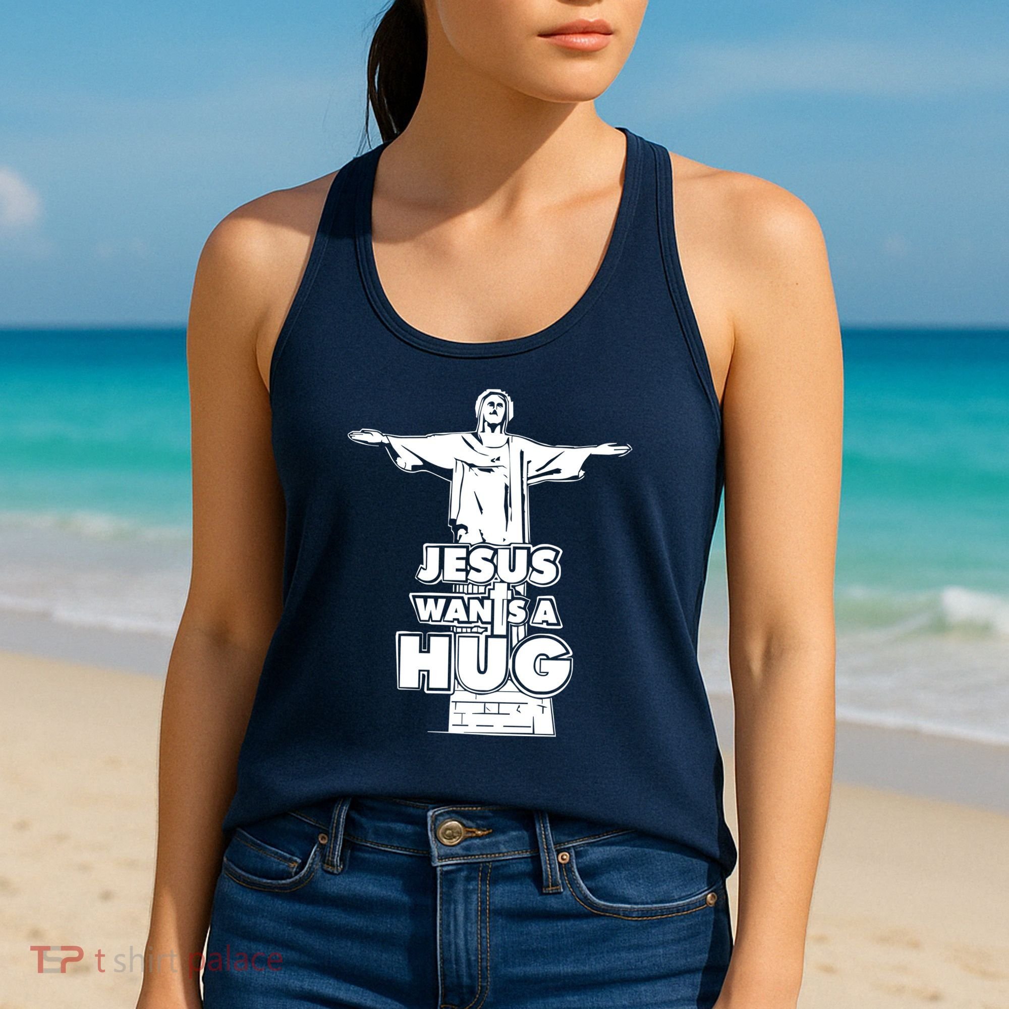 Jesus Wants A Hug Women's Tank Top