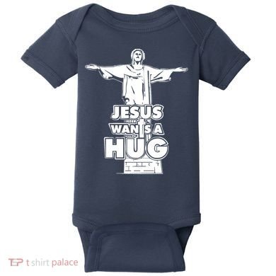 Jesus Wants A Hug Baby Bodysuit