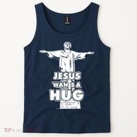 Jesus Wants A Hug Tank Top thumb 2
