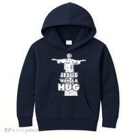 Jesus Wants A Hug Kids Hoodie thumb 0