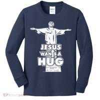 Jesus Wants A Hug Kids Long Sleeve Shirt thumb 0