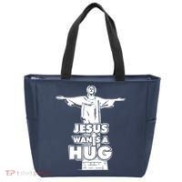 Jesus Wants A Hug Tote Bag thumb 0