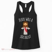 Jesus Was A Socialist Funny Socialism Leftist Women's Tank Top thumb 0