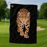 Jaguar Wild Animal Art Golf Towel thumb 1