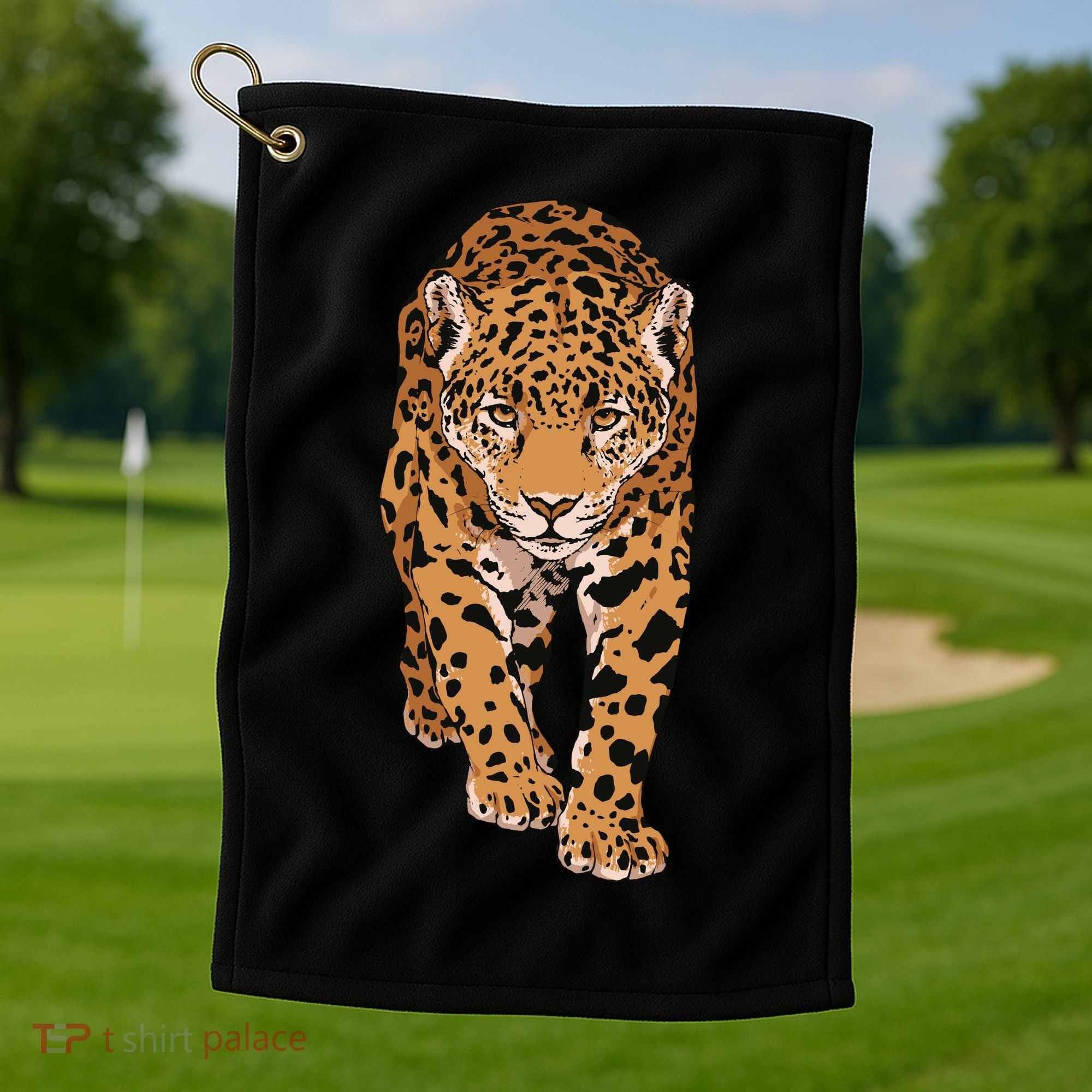 Jaguar Wild Animal Art Golf Towel