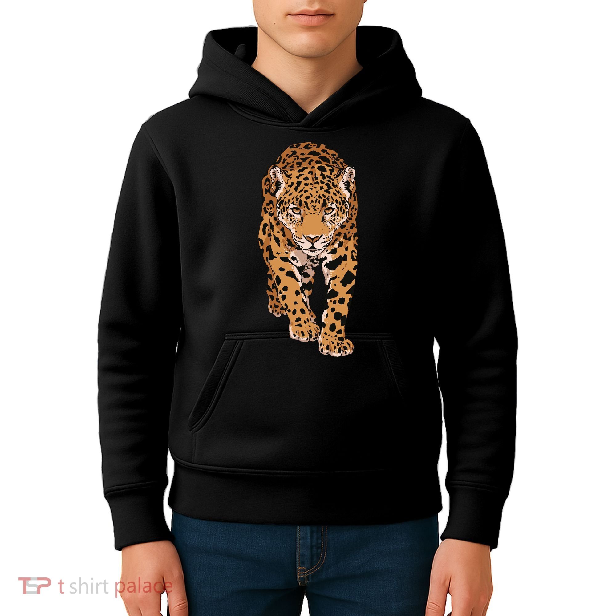 Jaguar Wild Animal Art Kids Hoodie