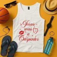 Jesus Was A Carpenter Christian Jesus Sayings Tank Top thumb 4
