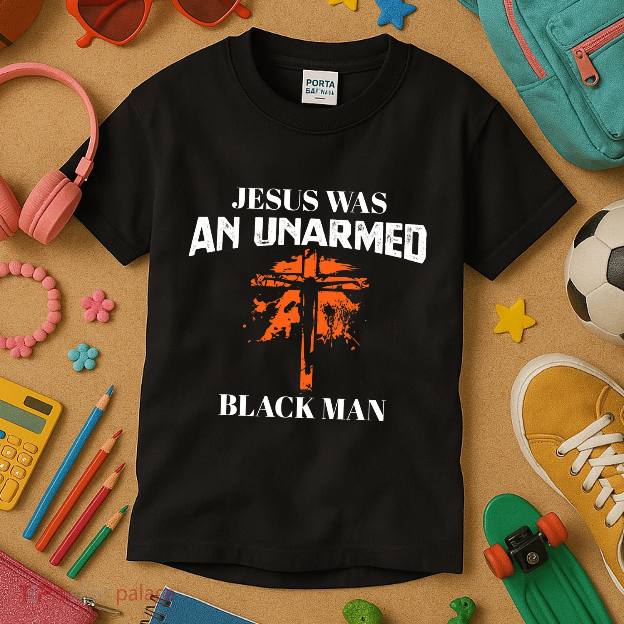 Jesus Was An Unarmed Black Man Religious Christian Bible Kids T-Shirt