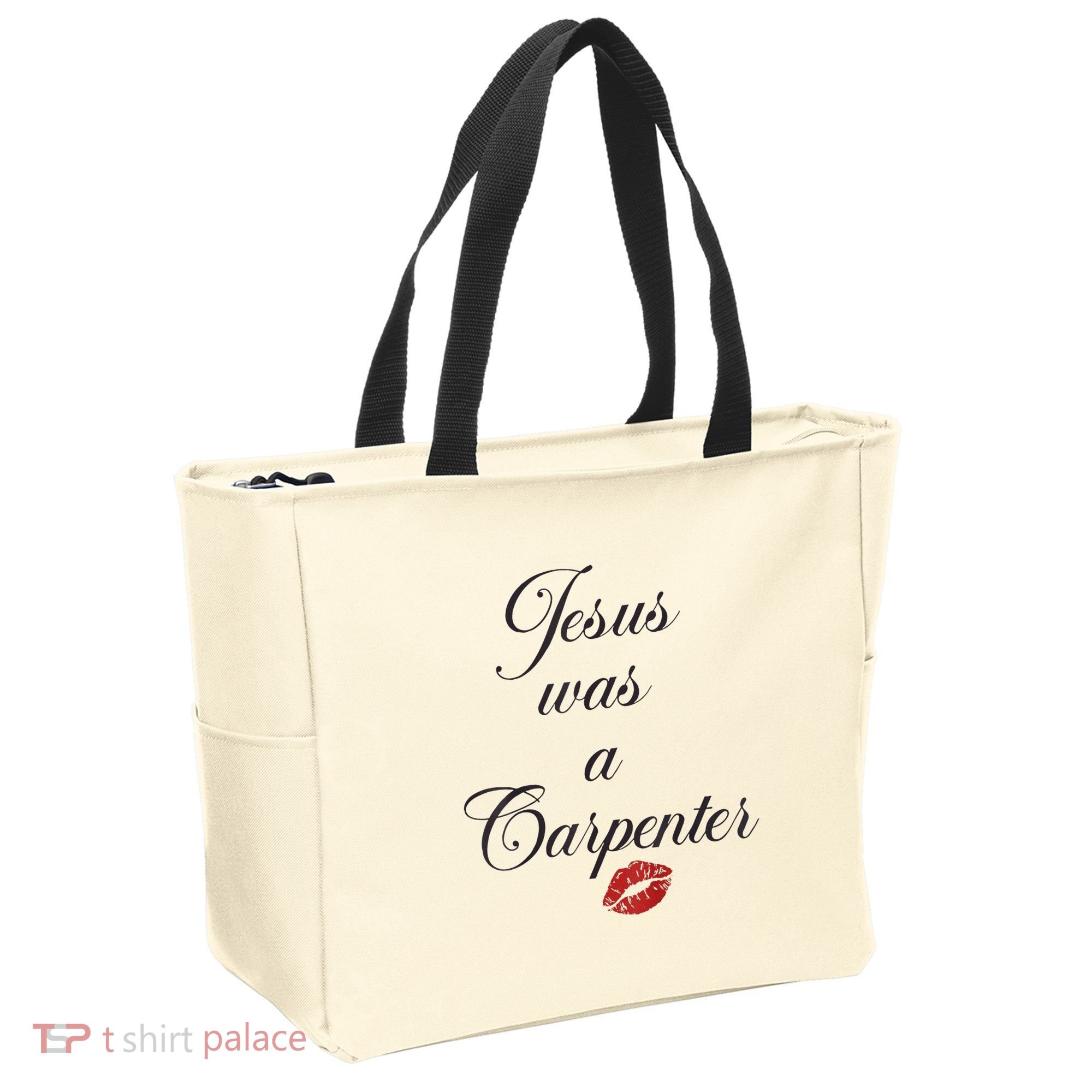 Jesus Was A Carpenter Christian Bible Verse Tote Bag