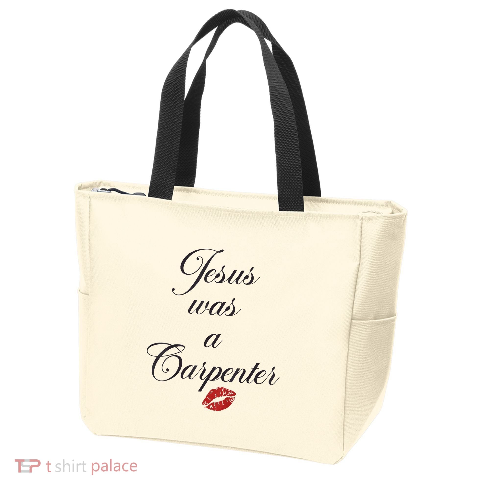 Jesus Was A Carpenter Christian Bible Verse Tote Bag