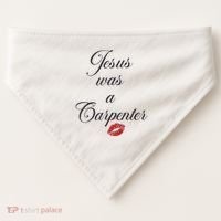 Jesus Was A Carpenter Christian Bible Verse USA-Made Doggie Bandana thumb 0