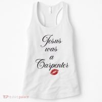 Jesus Was A Carpenter Christian Bible Verse Women's Tank Top thumb 0