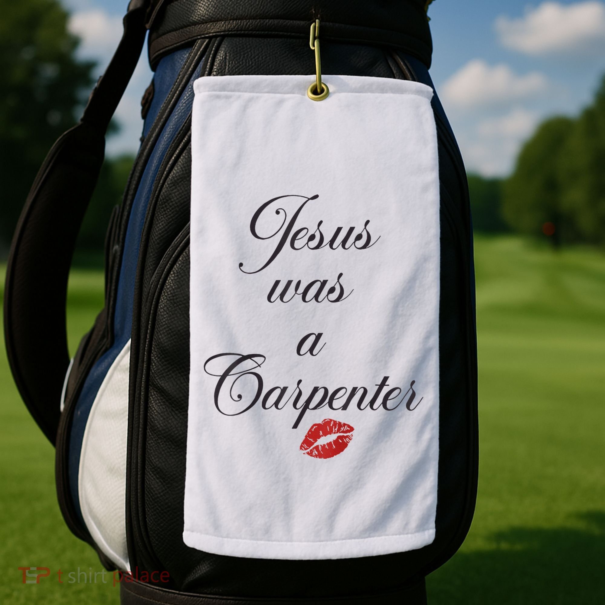 Jesus Was A Carpenter Christian Bible Verse Golf Towel