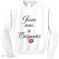 Jesus Was A Carpenter Christian Bible Verse Kids Sweatshirt thumb 0