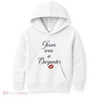 Jesus Was A Carpenter Christian Bible Verse Kids Hoodie thumb 0