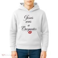 Jesus Was A Carpenter Christian Bible Verse Kids Hoodie thumb 4