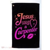 Jesus Was A Carpenter Golf Towel thumb 0