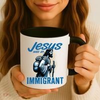 Jesus Was An Immigrant Real Christians Follow Christ Gift Coffee Mug thumb 3