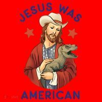 Jesus Was American Santa Hat thumb 1
