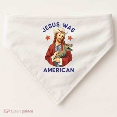 Jesus Was American USA-Made Doggie Bandana