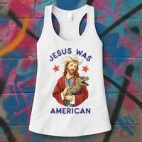 Jesus Was American Women's Tank Top thumb 3