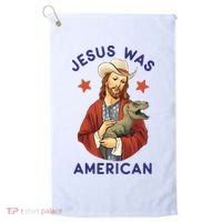 Jesus Was American Golf Towel thumb 0