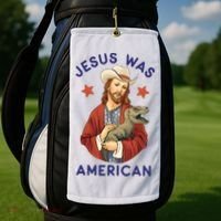 Jesus Was American Golf Towel thumb 2