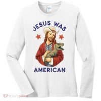 Jesus Was American Women's Long Sleeve Shirt thumb 0