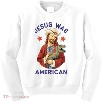 Jesus Was American Kids Sweatshirt thumb 0