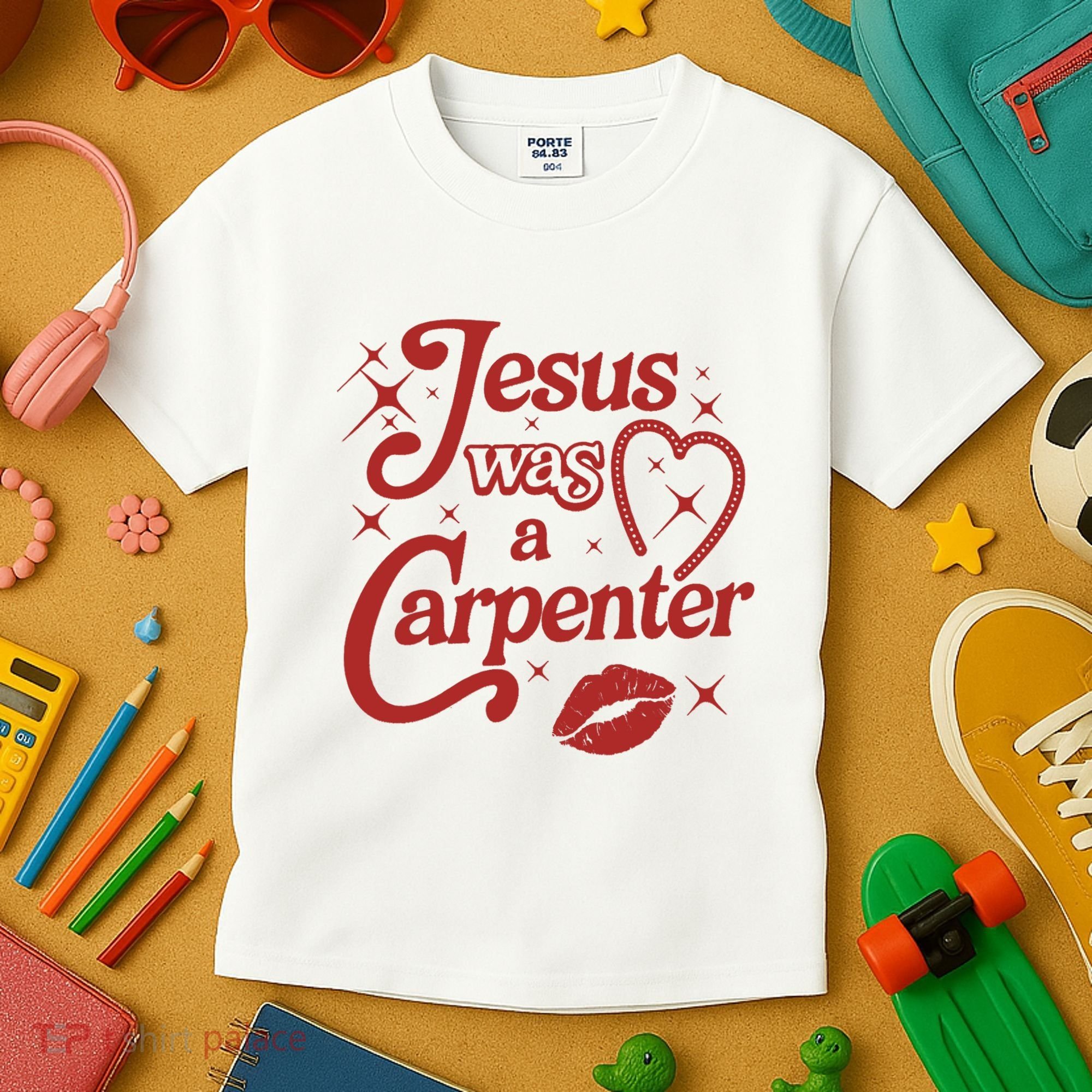 Jesus Was A Carpenter Christian Jesus Sayings Kids T-Shirt