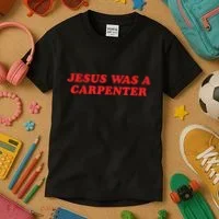 Jesus Was A Carpenter Kids T-Shirt thumb 3