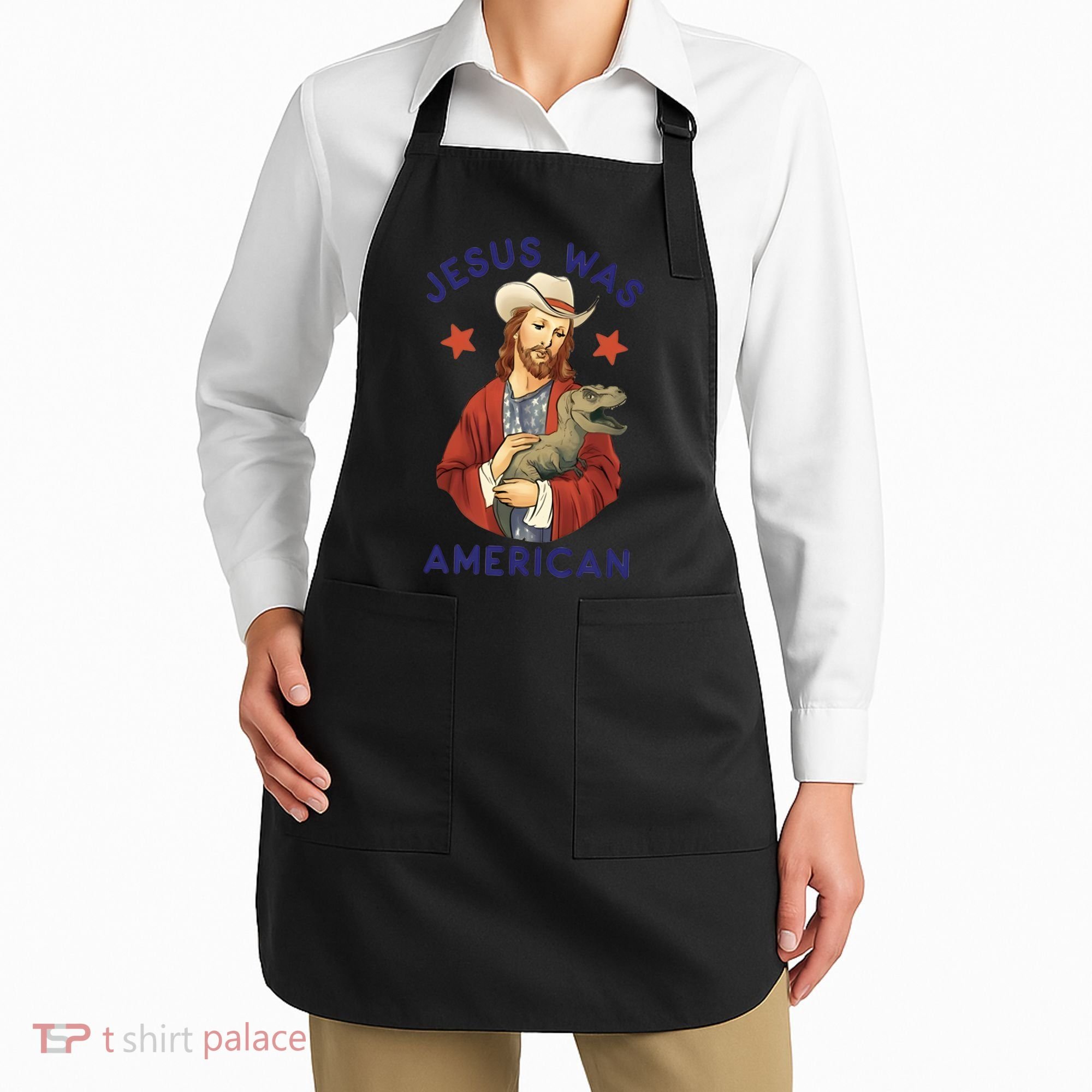 Jesus Was American Apron