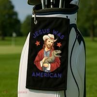 Jesus Was American Golf Towel thumb 2