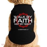 Jesus Walk By Faith Christian Doggie Tank thumb 0